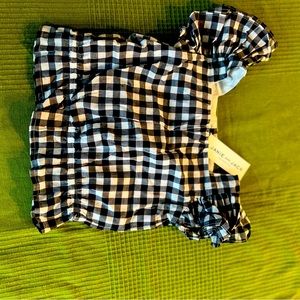 Janie and Jack gingham sleeve top